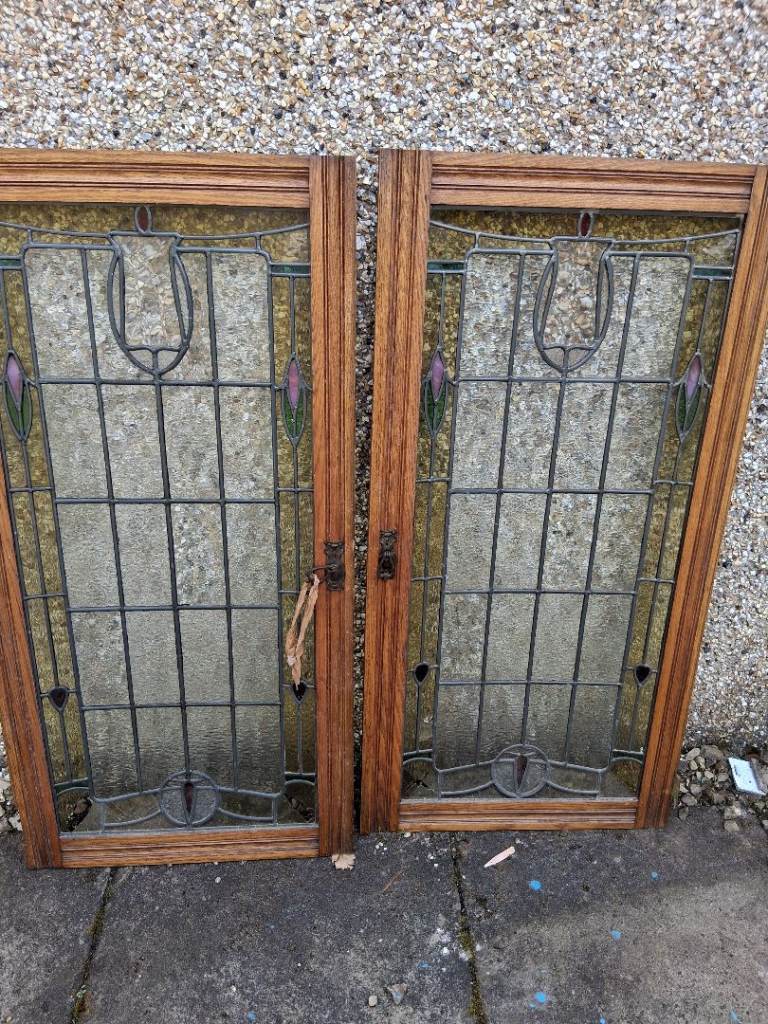 Stained glass cabinet doors