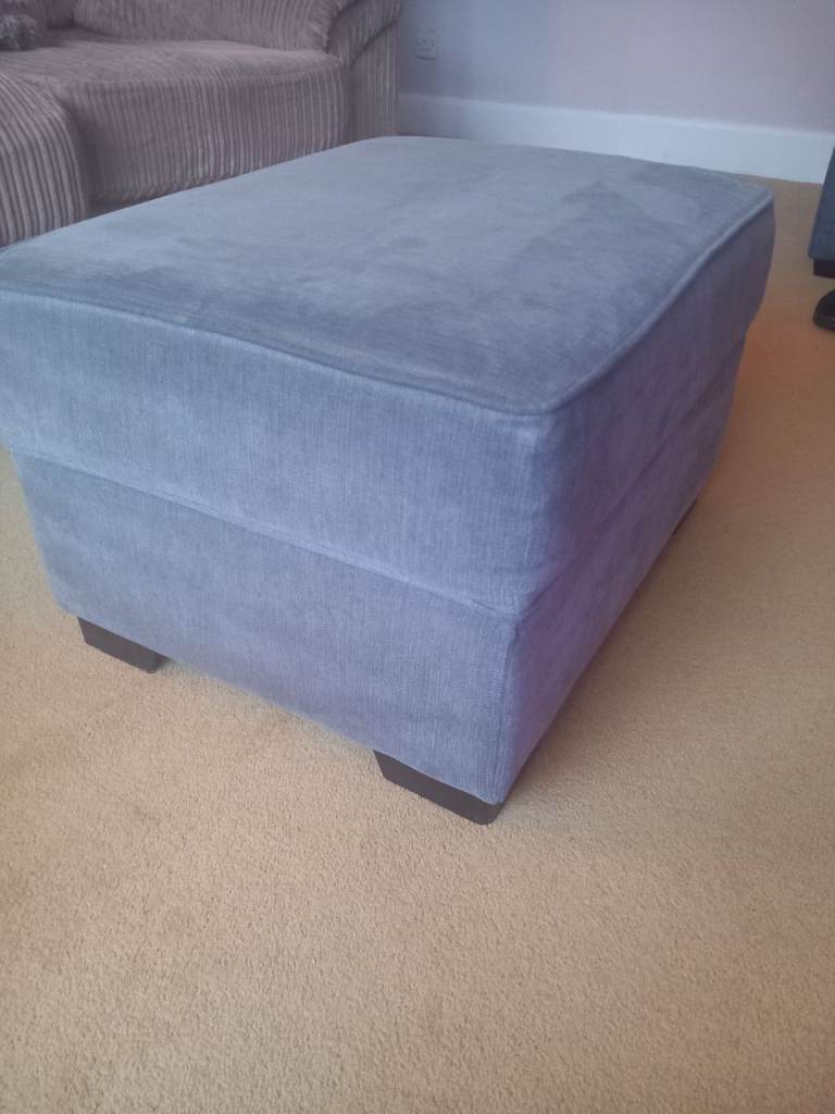 Grey footstoll with storage