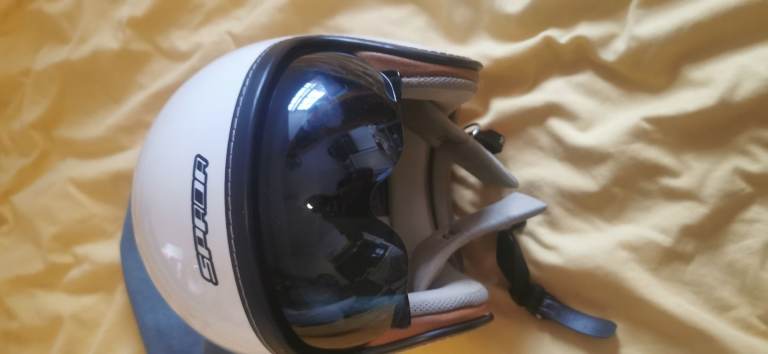 Spada Raze Pearl White XL Open Face Motorcycle Helmet 