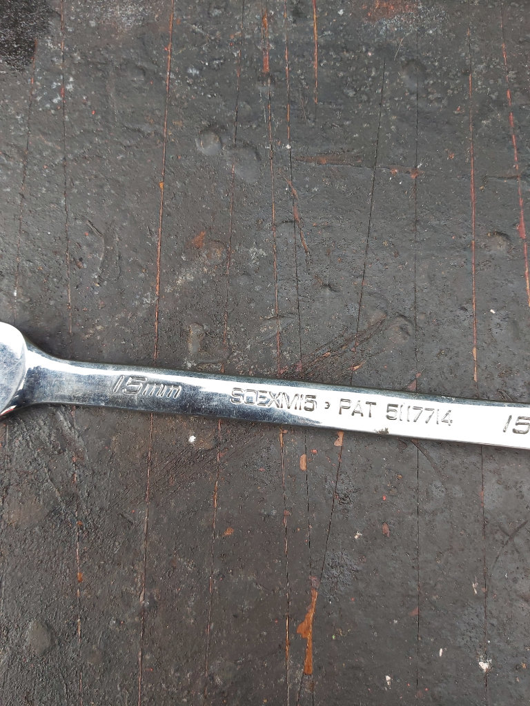 Snap On 15mm 12-Point Metric Flank Drive Combination Spanner / Wrench Soexm15