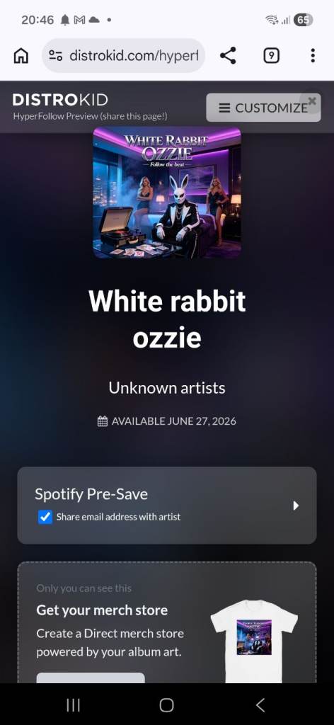 White rabbit ozzie song