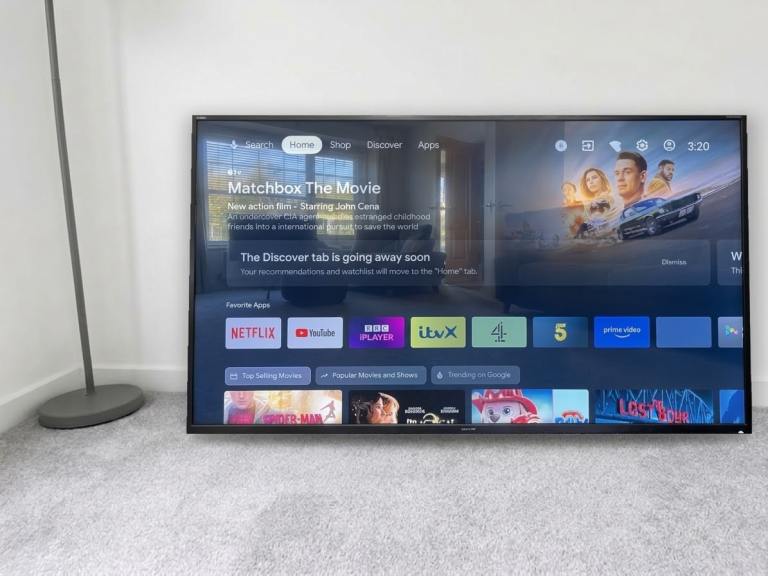 Sharp 50” Android Google Play 4K UHD HDR - Excellent Condition (With TV Legs)