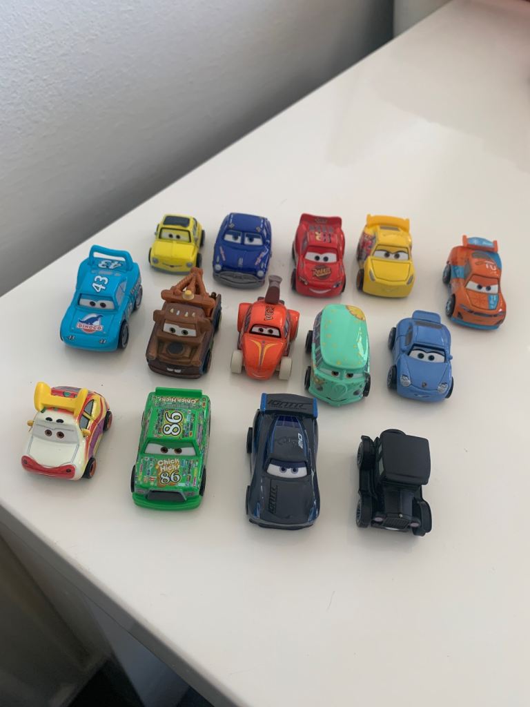 Disney Pixar Cars Mini Racers Toy Car Bundle (14 Cars)