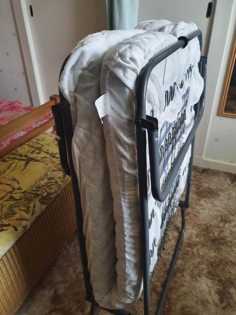 Foldable Guest Bed with Mattress – Good Condition
