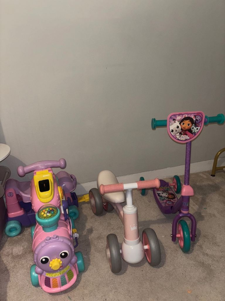 image for Kids Ride-On Toy Bundle – Bike, Train & Brand New Ride-On