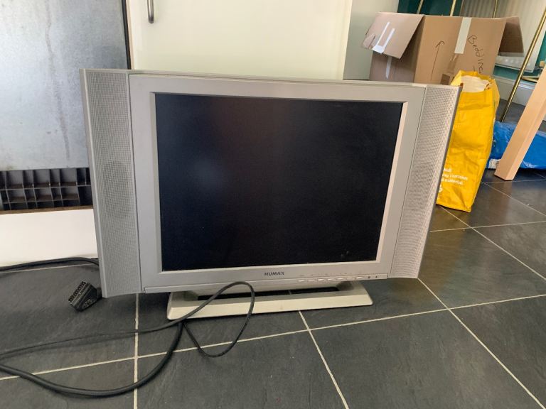  Widescreen CRT TV - Silver, Good Condition