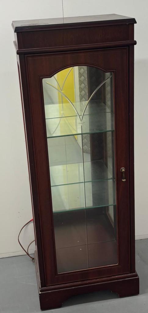 Wooden Display Cabinet with Glass Shelves – Good Condition