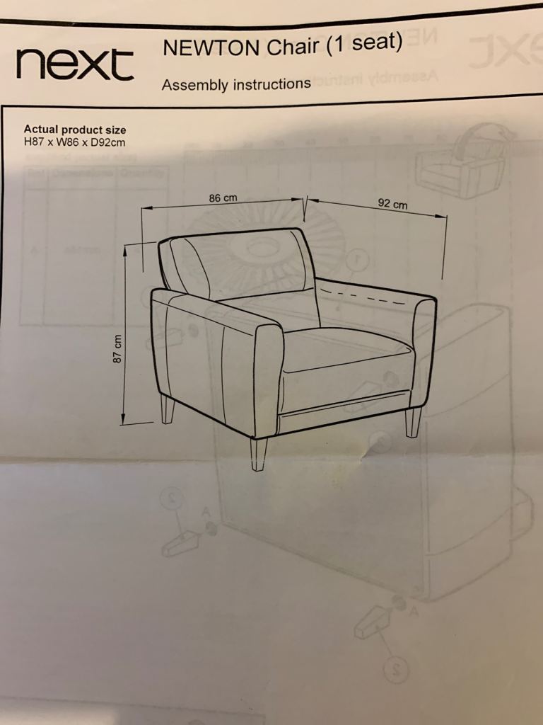 Next newton red leather chair