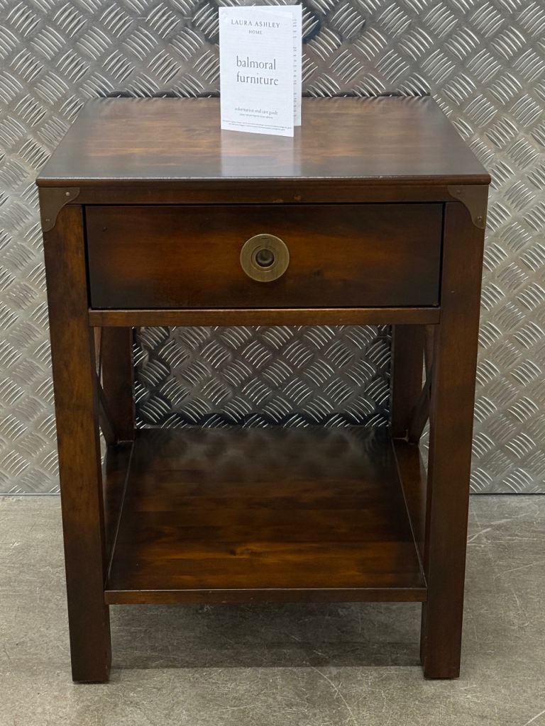 Laura Ashley balmoral side tables bedside table chestnut Finish 