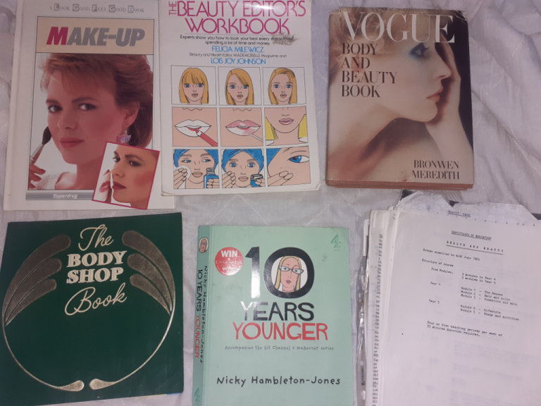 5 Books about Beauty and Health  Make up Beautician trainee student 