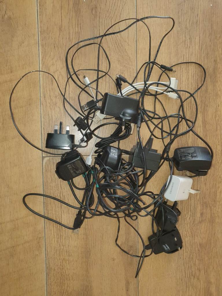 Job Lot Camera Mobile Phone Charger Adapter USB Cable Data Nokia Fujifilm Sony Alcatel Blackberry
