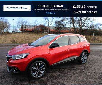 RENAULT KADJAR 1.5 dCi Signature 2016,Sat Nav,19*Alloys,Bluetooth,DAB,Glass Roof,74mpg,£20 Tax,F.S.H