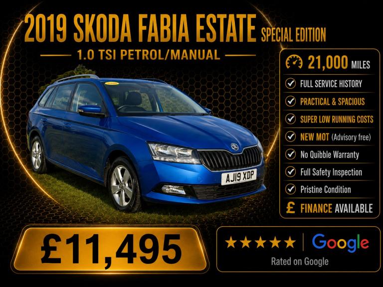 2019 Skoda Fabia 1.0 TSI SE 5dr ESTATE Petrol Manual