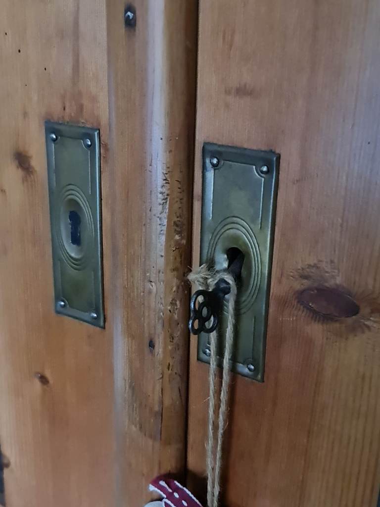 Early Victorian Country Pine Glazed Cupboard Dresser Top