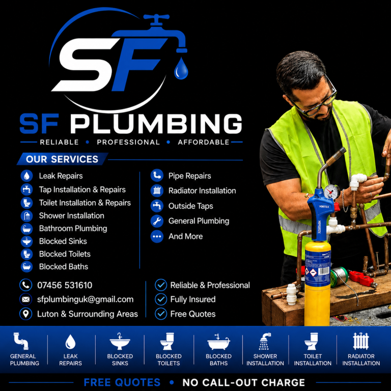 SF Plumbing | No Call Out Charge | Luton/London within 30 Mile Radius 
