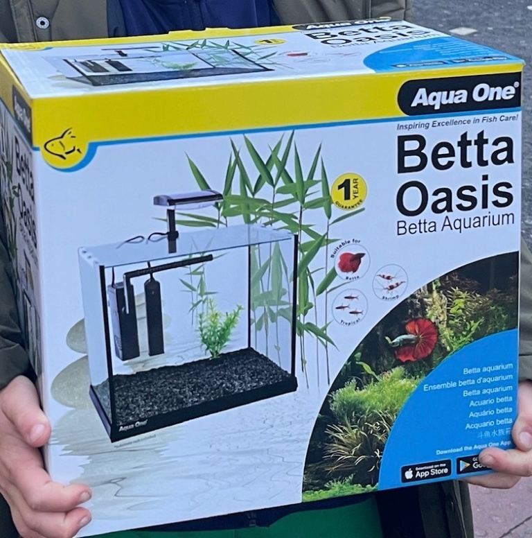 Full kit! 13L tank with heater, light, automatic feeder and more accessories!