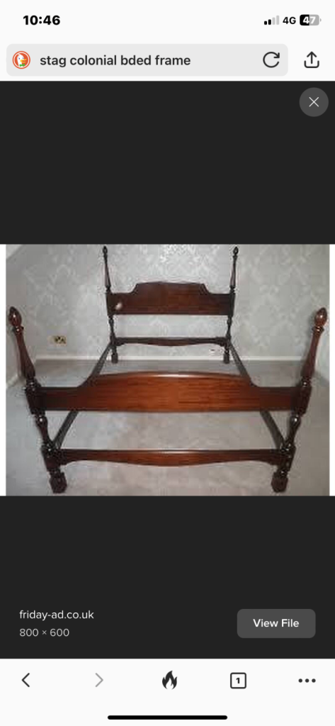 Stag mahogany Colonial Bed Frame