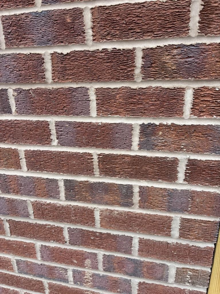 New bricks left over from extension. 