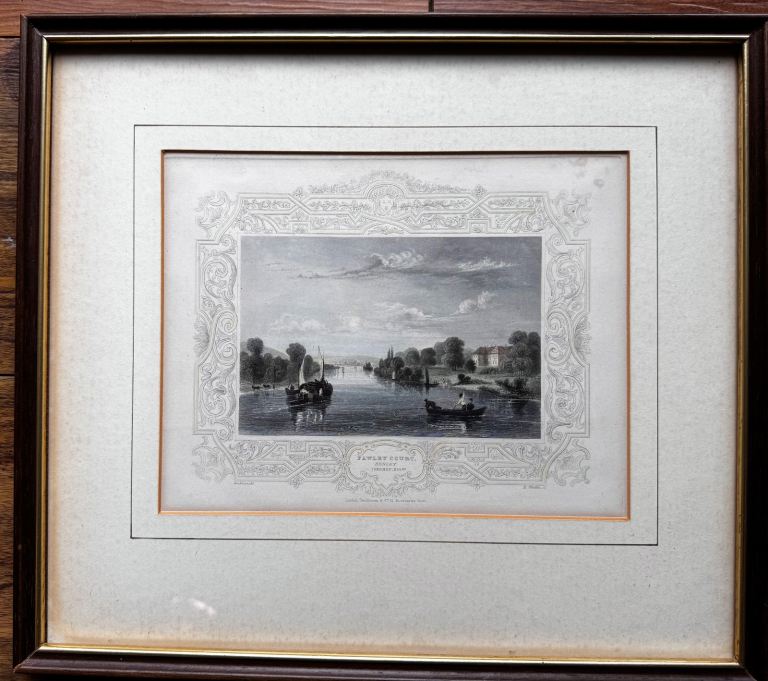 image for Framed engraving of Fawley Court, Henley on Thames