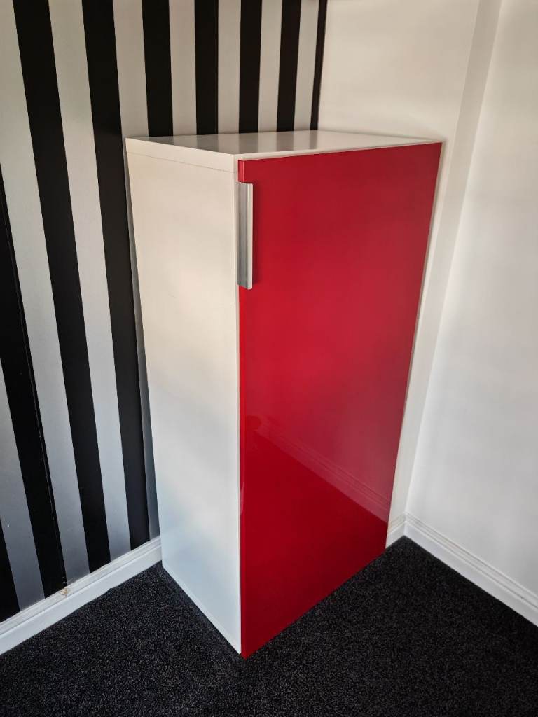 IKEA Besta unit With Red Gloss Door, 3 Shelves & 2 drawers FREE DELIVERY 169