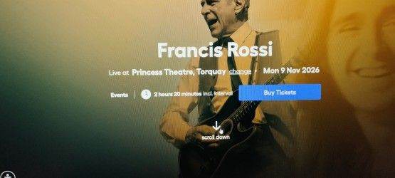 Two Tickets for Francis Rossi at Princess Theatre Torquay