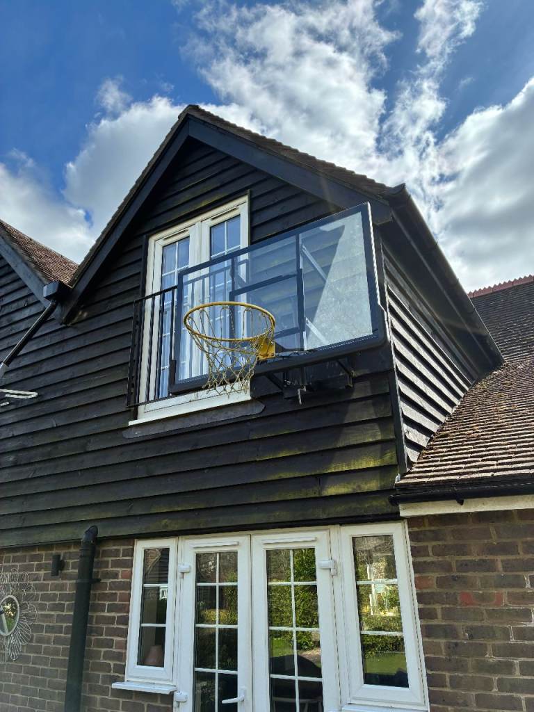 Forza basketball back board and spring hoop 