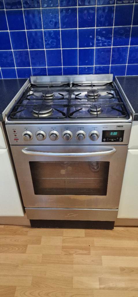 Stainless Steel Cooker with gas hob and electric oven