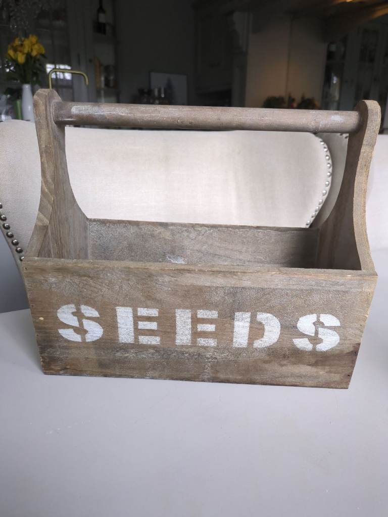 Rustic Garden seed storage trug