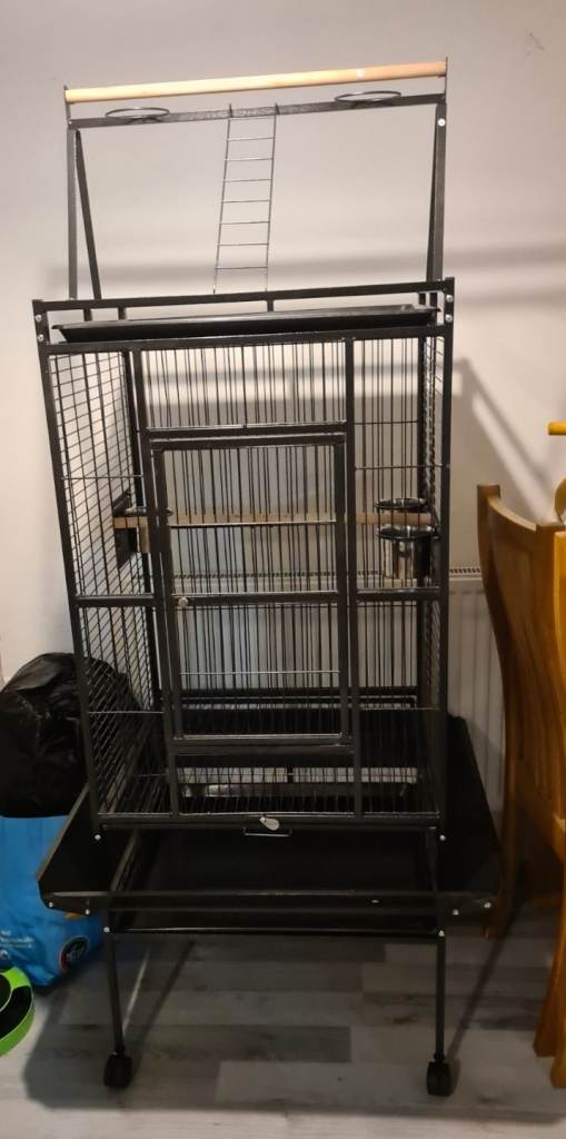 Large bird cage on wheels