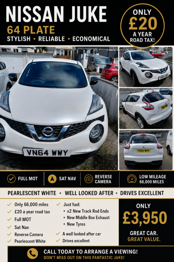 Nissan, JUKE, Hatchback, 2014, Manual, 1461 (cc), 5 doors