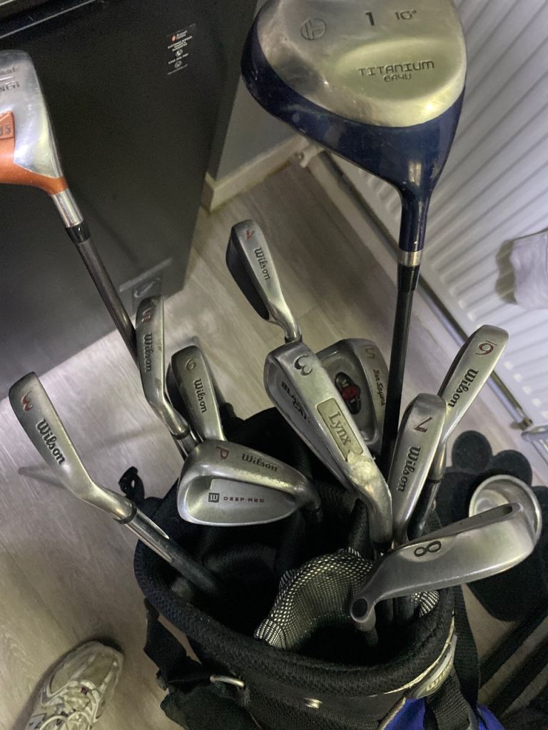 Full set of golf clubs with bag 