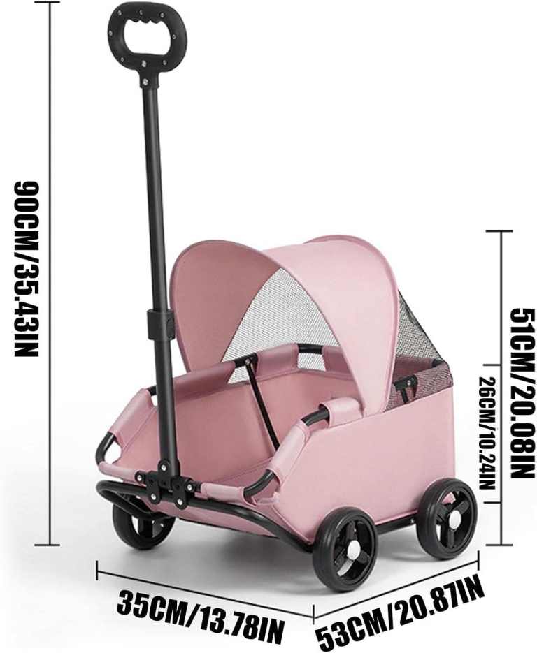 Dogs and Cats foldable 4-wheel pet stroller