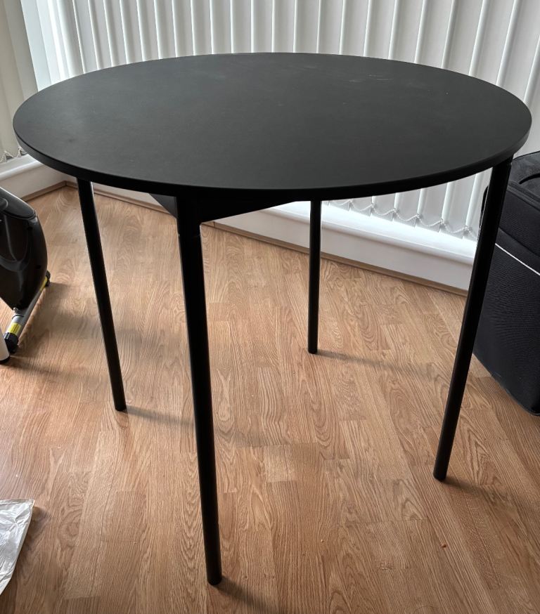 Habitat Stella round dining table black 2 seater