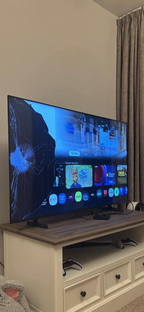 Broken Screen TV for Spares or Repair
