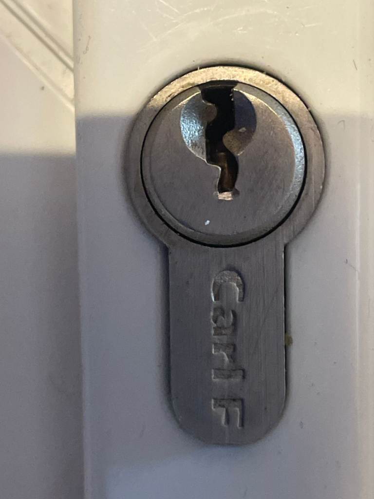 UPVC DOOR 203 x 75 cm - BEAUTIFUL EUROCELL UPVC DOUBLE GLAZED DOOR - ONLY 1 YEAR OLD  (REF: DX202)