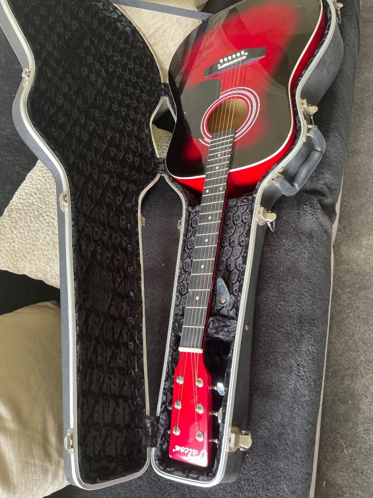Guitar comes with a case 