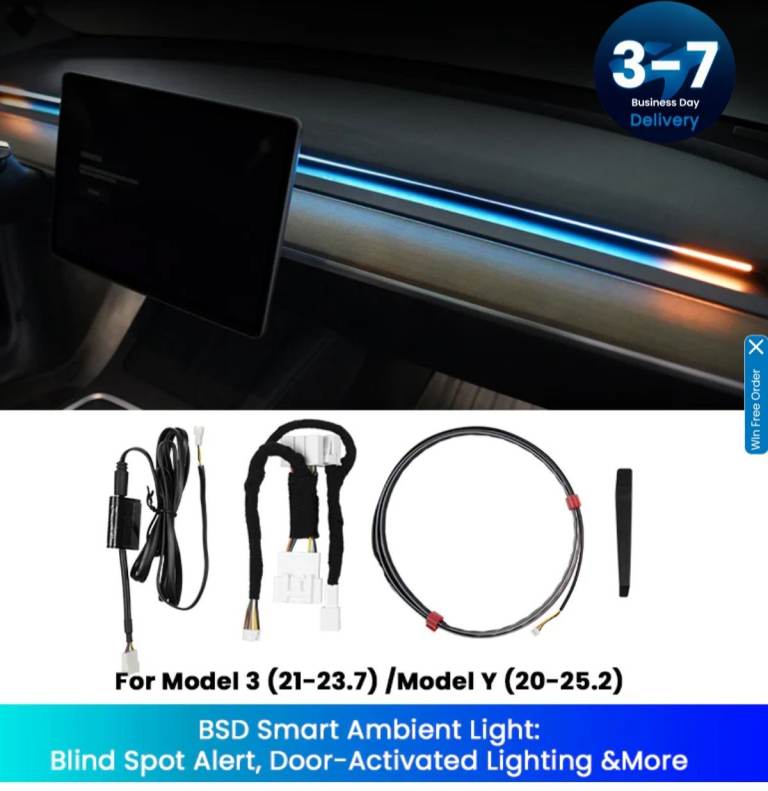 Tesla ambient lights 
