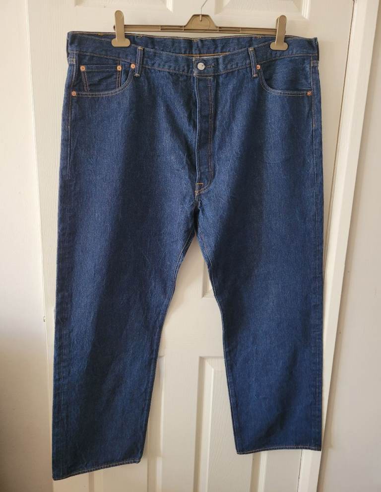 Vintage Levi's 501 Jeans W44 Dark Blue Denim