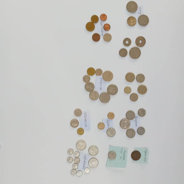 Foreign coins 1920s+ France, Italy, Germany, Singapore ...