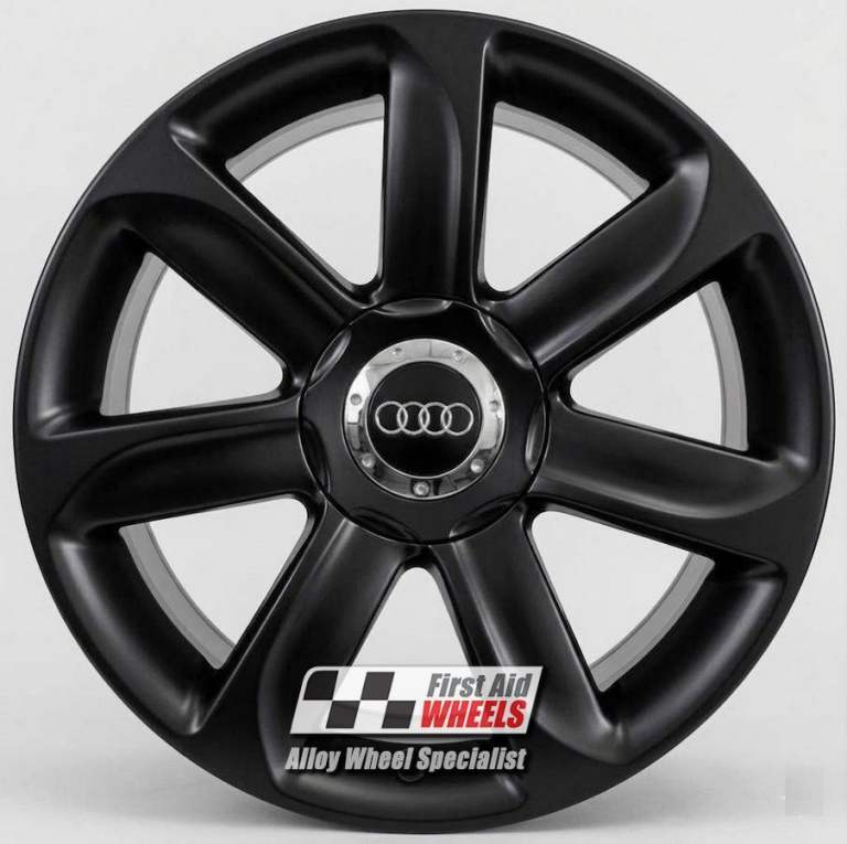 R248BS SWAP for Ours AUDI TT 4X 18'' GENUINE 7 SPOKE SATIN BLACK ALLOY WHEELS