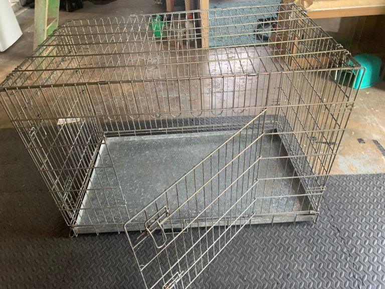 Large galvanised dog crate 
