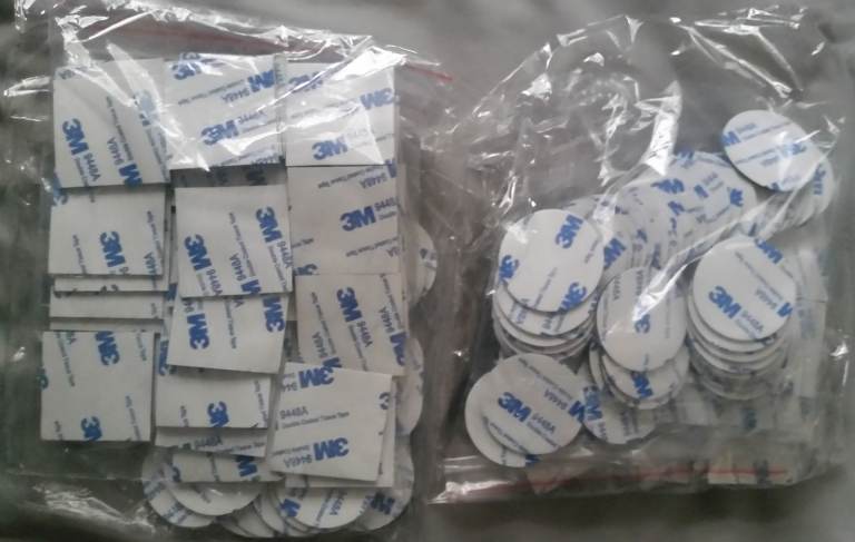 Job Lot 3M STICKY PADS Tape Double Sided Foam Adhesive Heavy Duty Strips. 100 