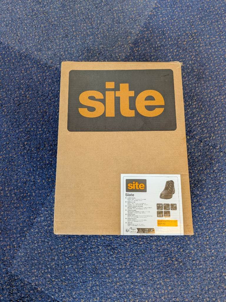 Site Slate Safety Boots - UK 11, Black, New in Box