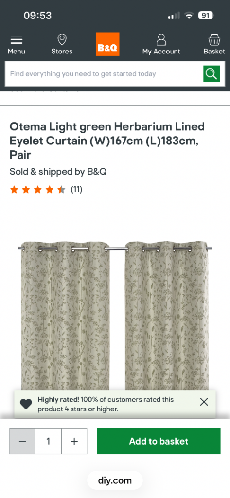Light green curtains 
