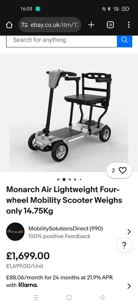 Mobility scooter new 