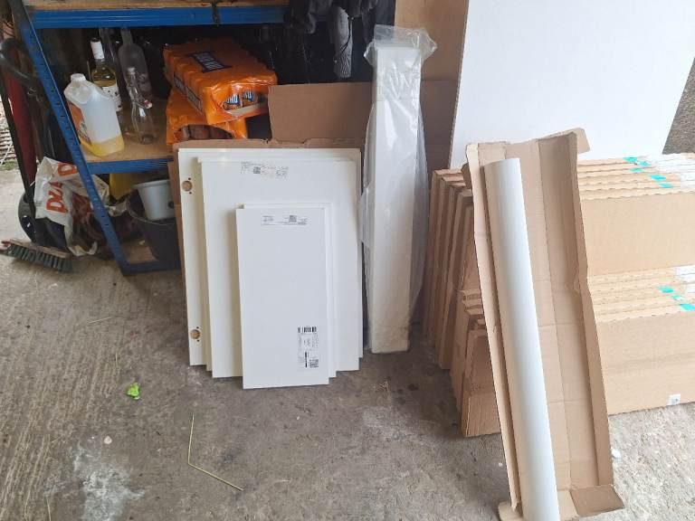 New white gloss kitchen various panels  and kick boards