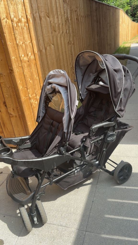 Graco Twin Buggy Pushchair – Good Condition, Black