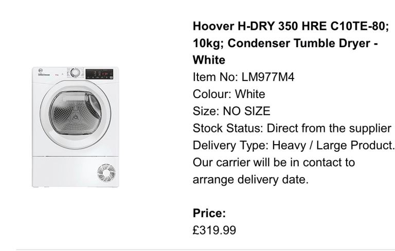 Condenser Tumble Dryer