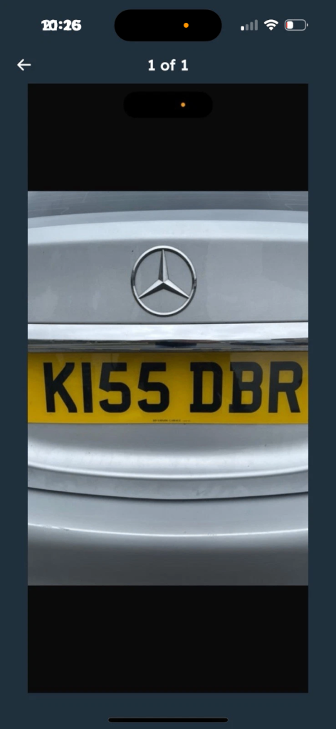 Private number plate