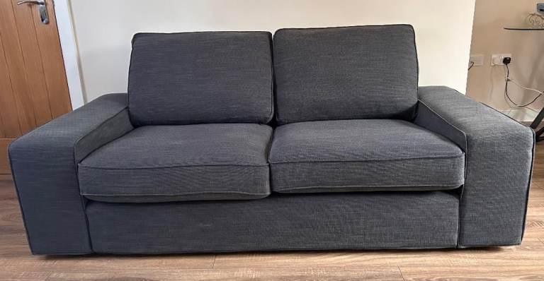 SOFA 2 / 3 Seater Ikea -  Slate Grey with 2 x footstools – sofa and stools can be sold separately.